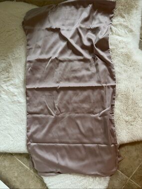 King Size Satin Pillowcases Pair Champagne Taupe Zip Closure